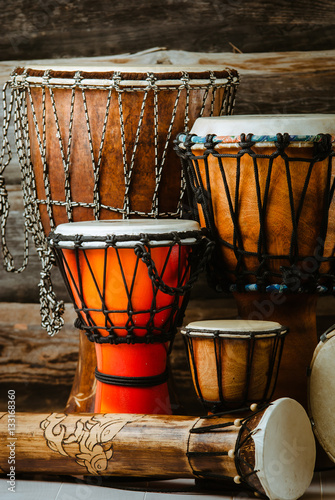 variation of ethnic drums