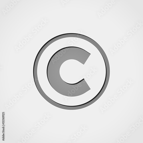 copyright grey icon