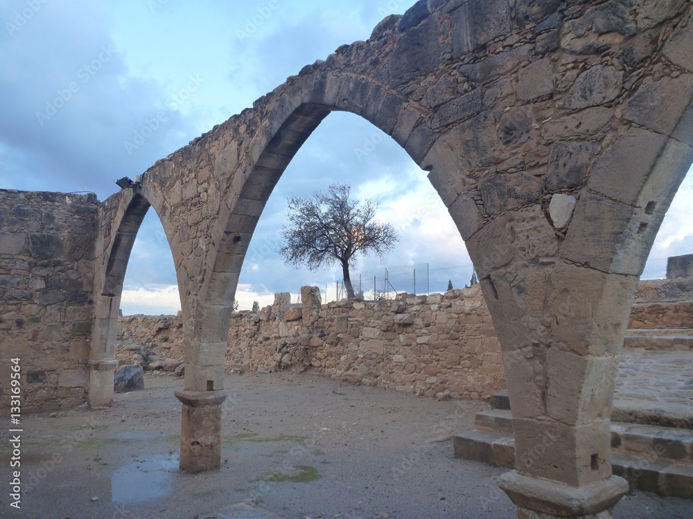ancient church in kouklia in cyprus