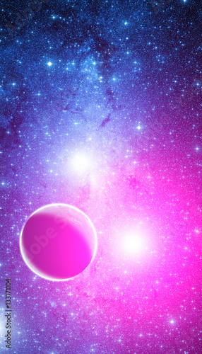 Fototapeta Naklejka Na Ścianę i Meble -  Planets and stars in space.