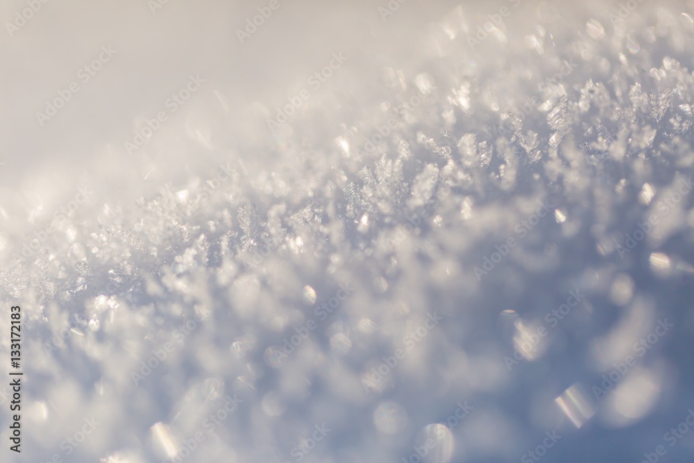 Close up of real snow patterns in winter. Close up of real snow patterns in winter.