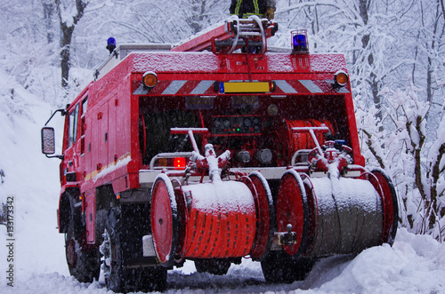 pompiers - intervention en hiver