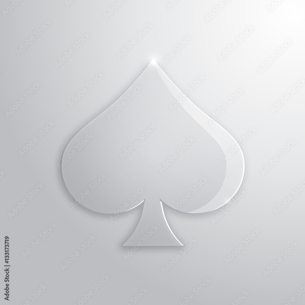 Poker and Casino. Spades deck of cards made of transparent glass. Poker and Casino. Spades deck of cards made of transparent glass.