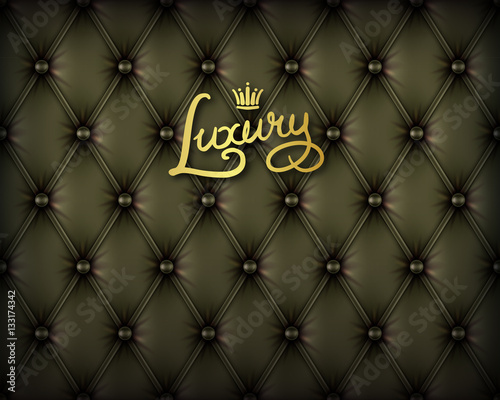 Black Buttoned luxury leather