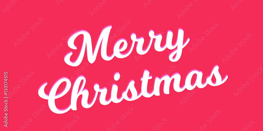 Happy New Year.Merry Christmas Holiday Illustration With Lettering Composition typography
