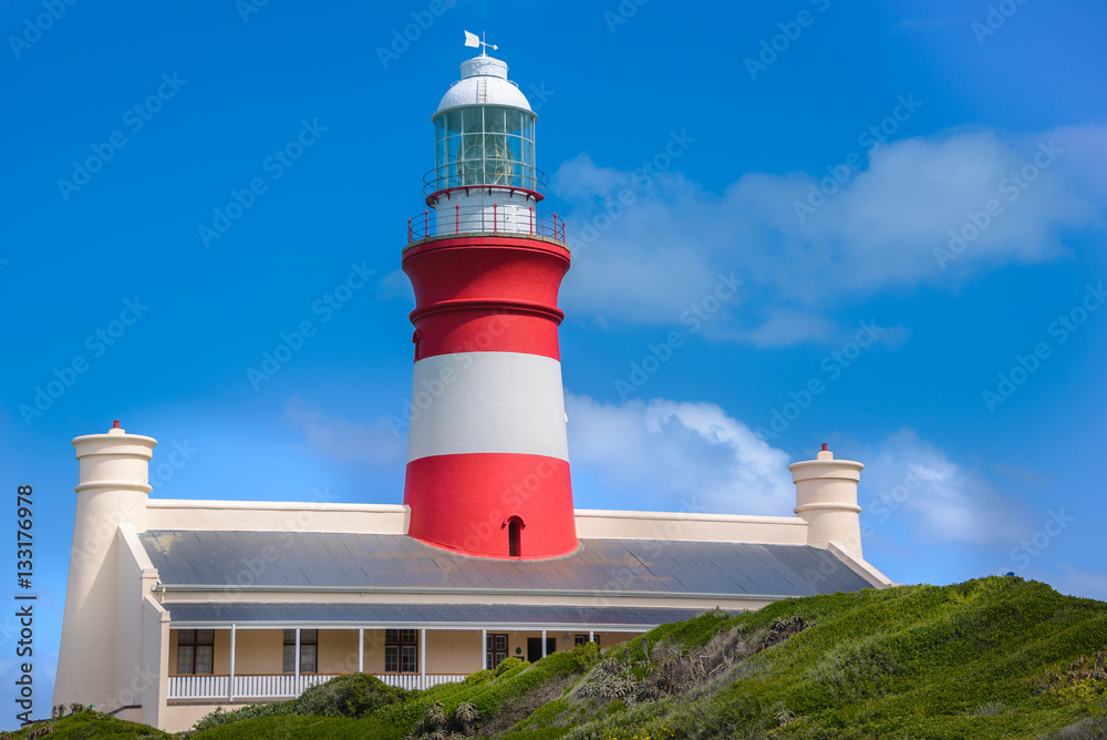 The Cape Agulhas lighthouse at the most southern point in Africa