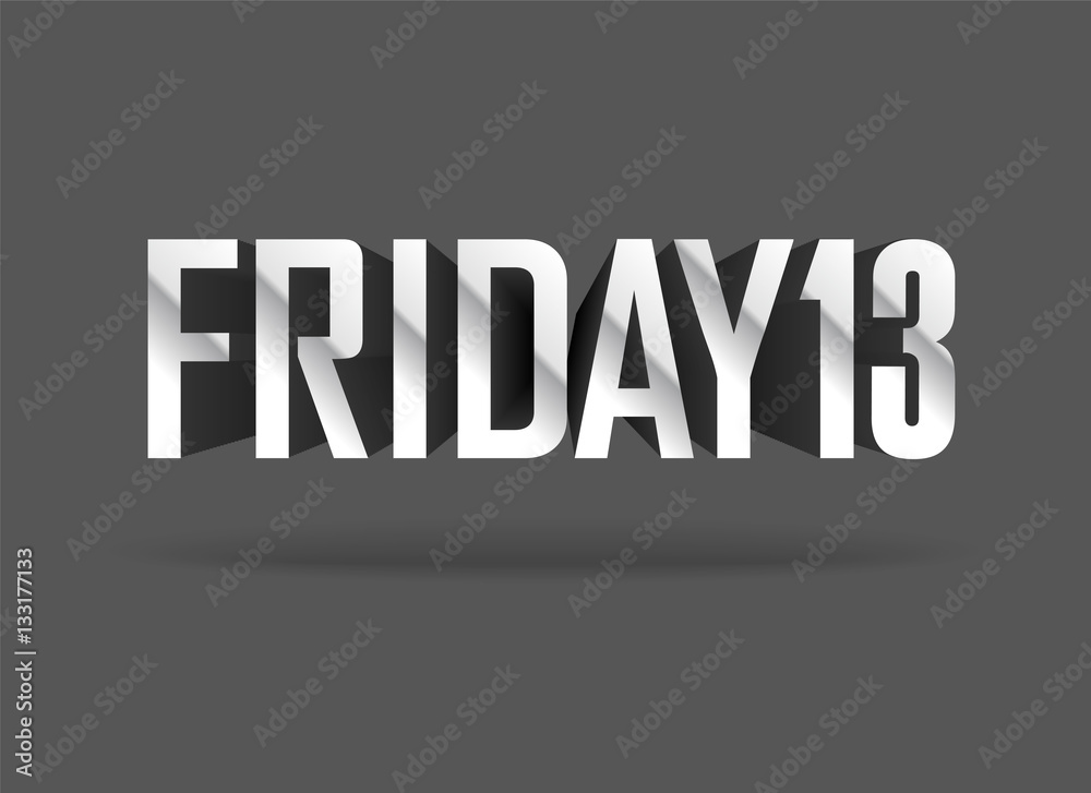 Friday 13. Vector sign