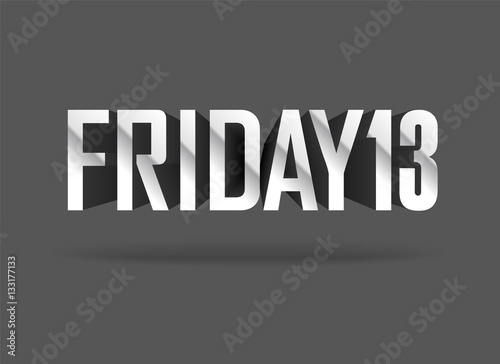 Friday 13. Vector sign