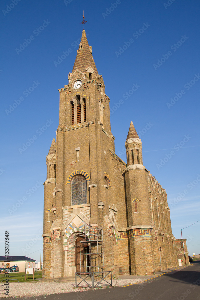 Fototapeta premium Eglise notre dame de bon secours, Dieppe, Seine maritime, Normandie