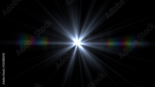 Lens Flare light over Black Background. Easy to add overlay or screen filter over Photos 