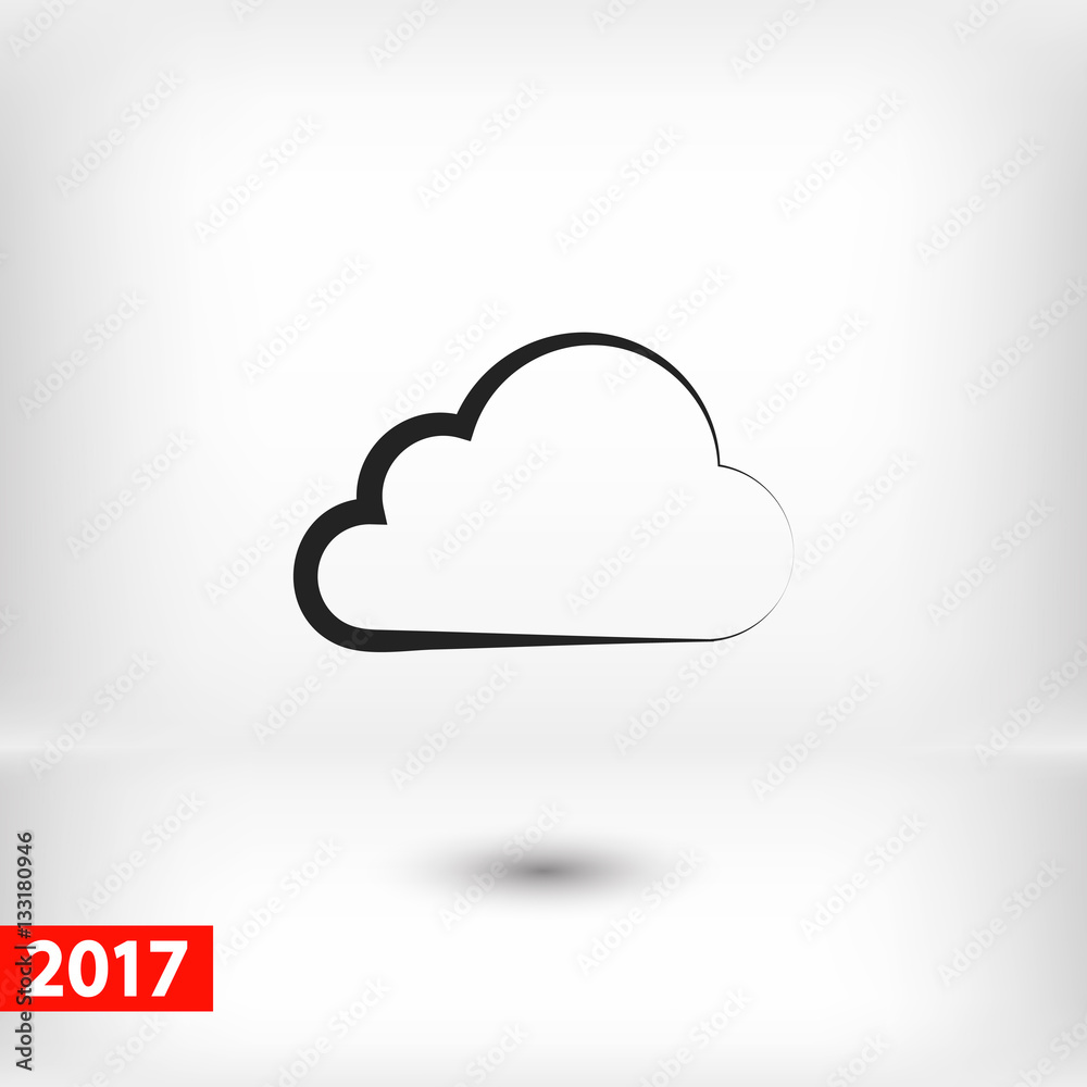 cloud icon, vector illustration. Flat design style cloud icon, vector illustration. Flat design style