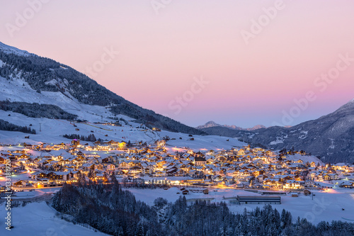 winter sunset over Fiss