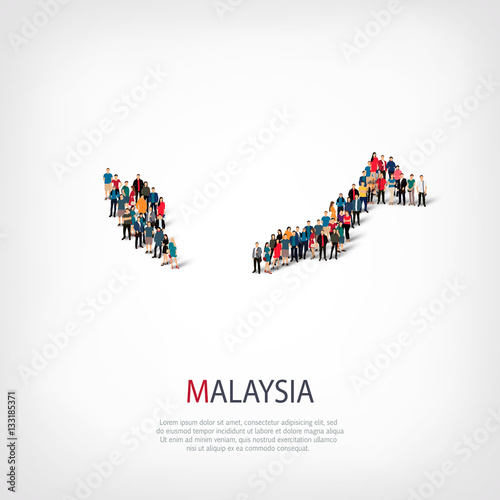 people map country Malaysia vector