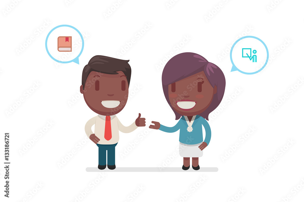 Fototapeta premium cute characters vector illustration