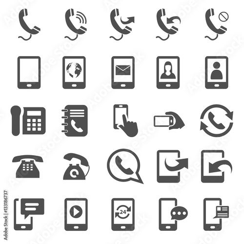 Telefon-Icons-Vektor Illustration
