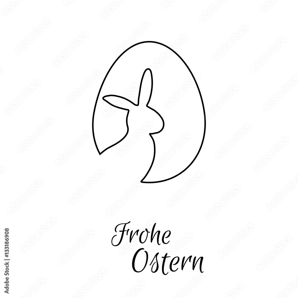 Osterhase - Frohe Ostern - Vektor Grafik Stock-Vektorgrafik | Adobe Stock