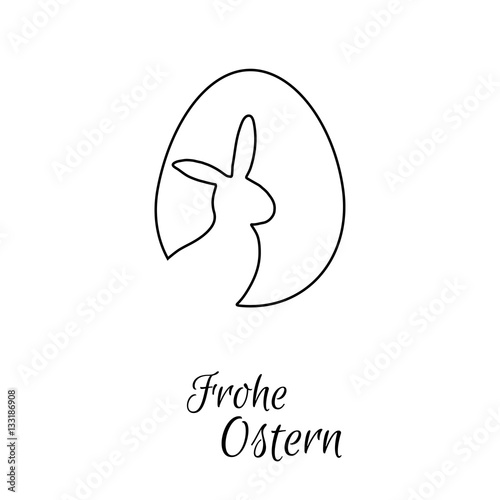 Osterhase - Frohe Ostern - Vektor Grafik