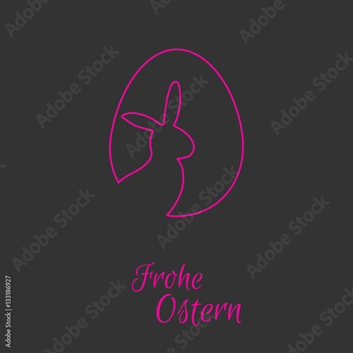 Osterhase - Frohe Ostern - Vektor Grafik