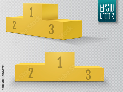Empty winners podium. Vector illustration