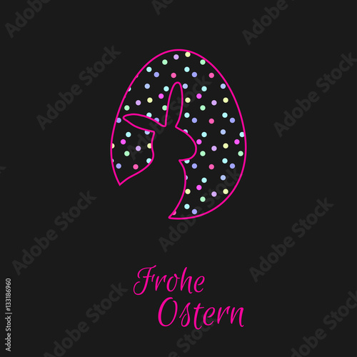 Osterhase - Frohe Ostern - Vektor Grafik