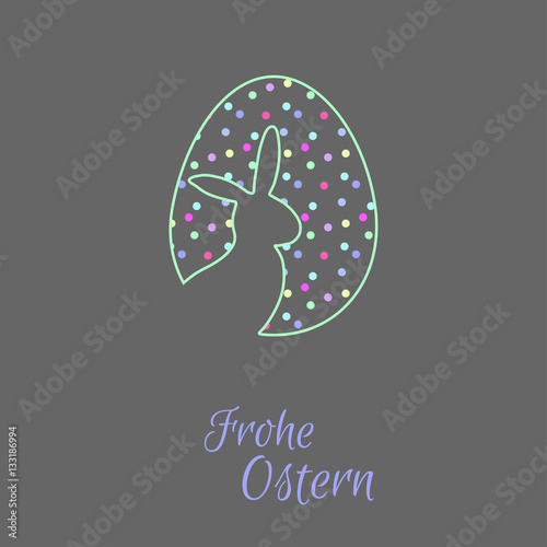 Osterhase - Frohe Ostern - Vektor Grafik