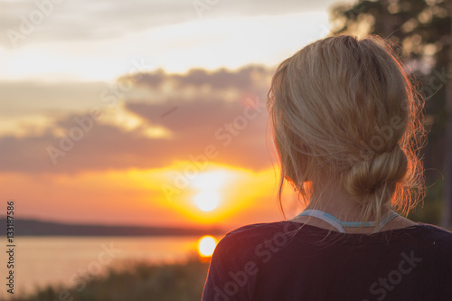 girl in sunset