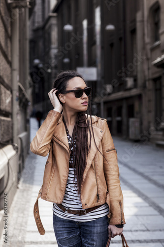 African Woman on the Street photo