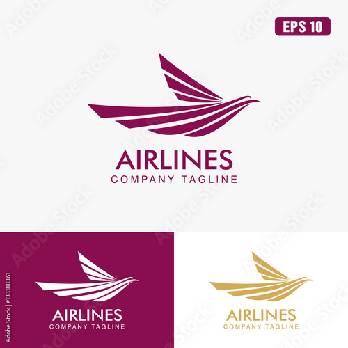 Purple Airlines Logo / Icon Vector Design (Business Logo Idea)