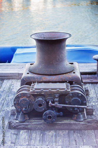 Old ancient harbor equipment