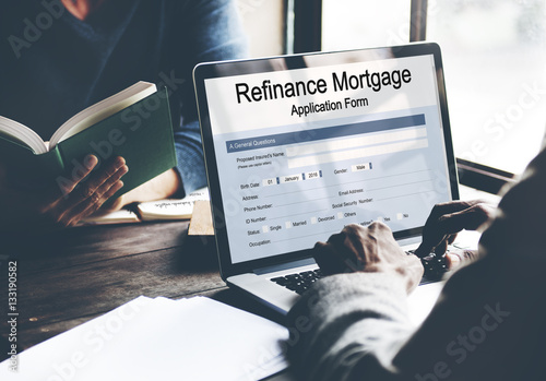 Refinance Mortgage Application Form Concept photo
