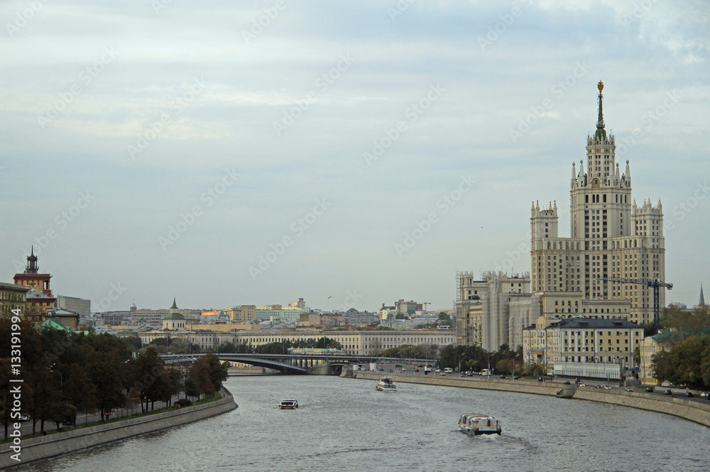 cityscape of russian capital Moscow