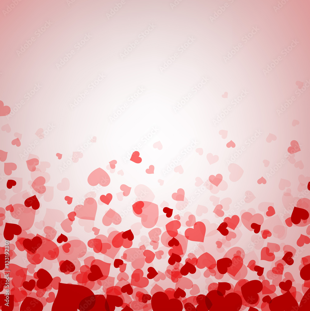 Love valentine's background with hearts.