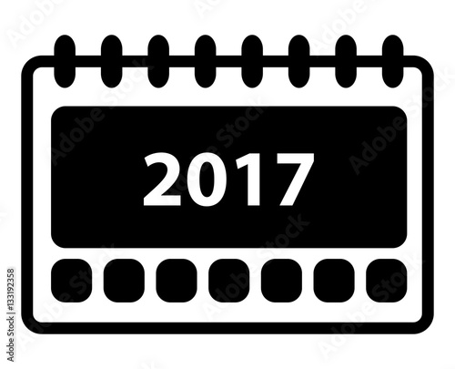 First page of 2017 Calendar. Simple vector icon