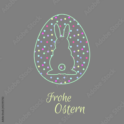 Osterhase - Frohe Ostern - Vektor Grafik
