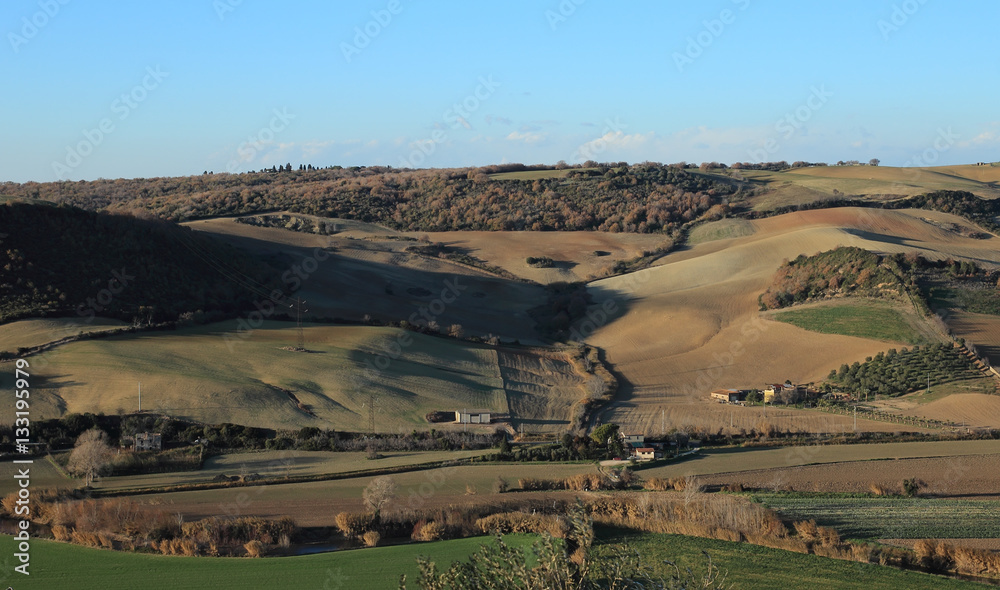 Tarquinia viewpoint on the country side