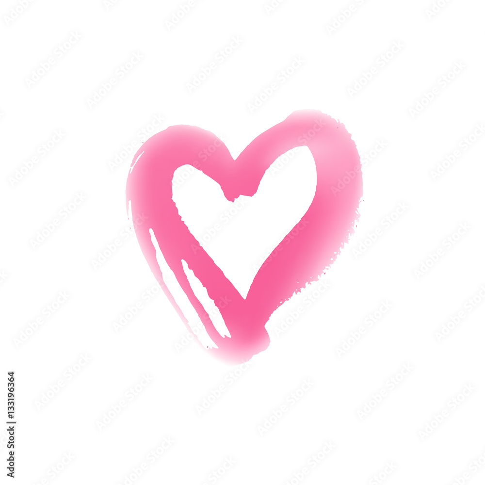 Blurr hand drawn heart symbol
