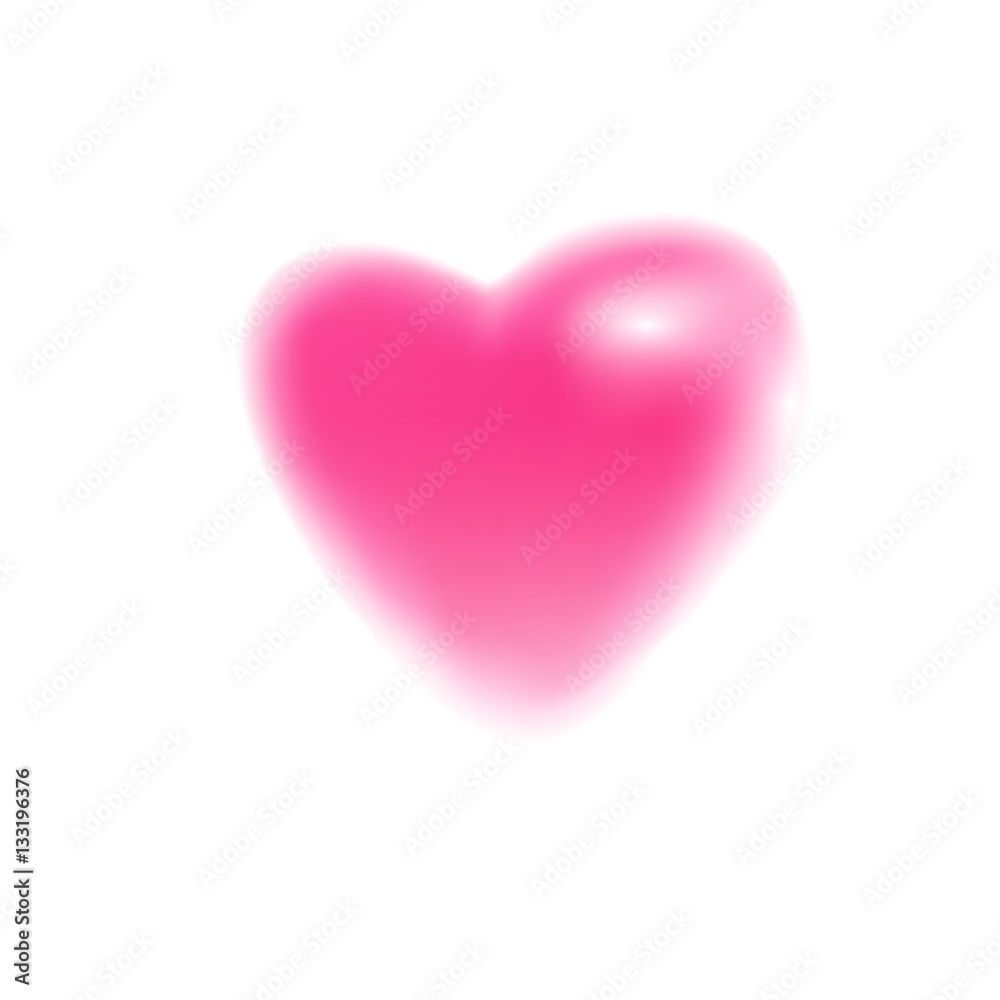 Blurr pink heart symbol