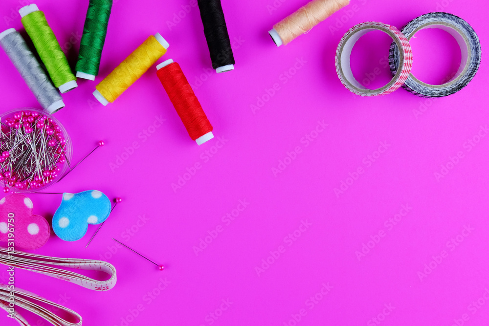 Sewing kit and accessories for needlework. Sewing kit and accessories for needlework.