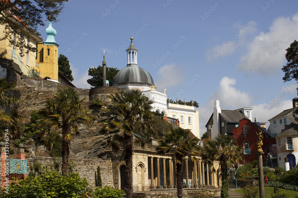 Portmeirion Villlage  in North Wales an Italian inspired set of
