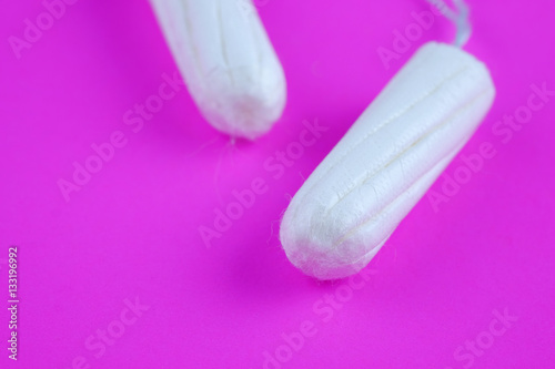 Cotton tampons.