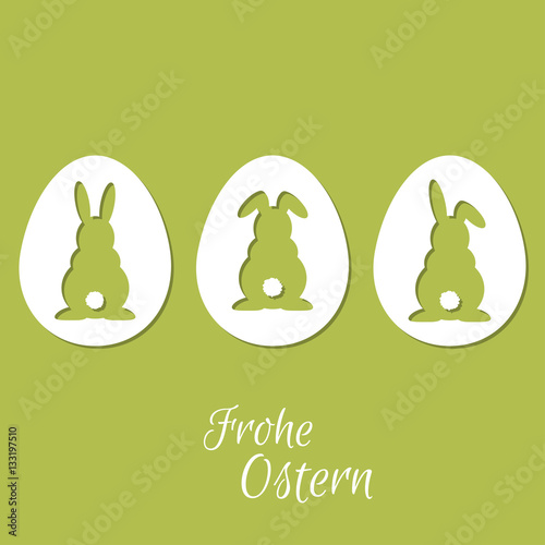 Osterhasen - Frohe Ostern - Vektor Grafik