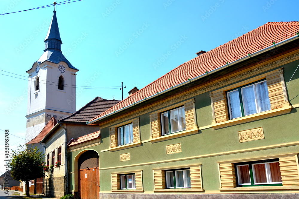 Fortified medieval church in Dirjiu, Transylvania. In Dirjiu there is an intersting fortified church.
