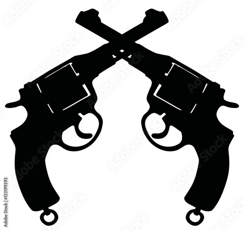 Two vintage military revolvers