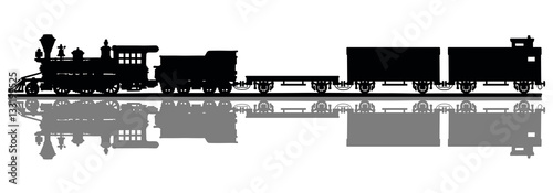 Vintage american steam train