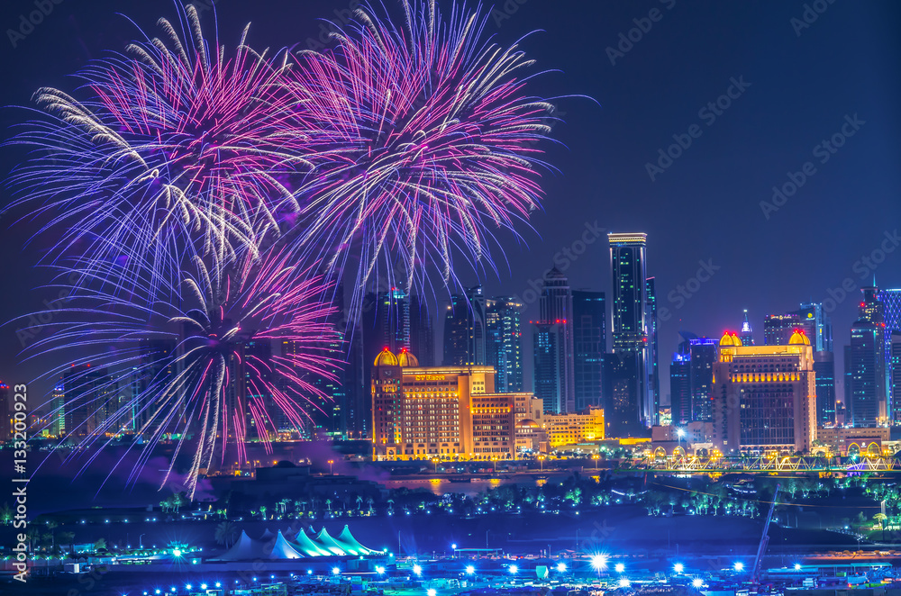 Fototapeta premium Qatar fireworks