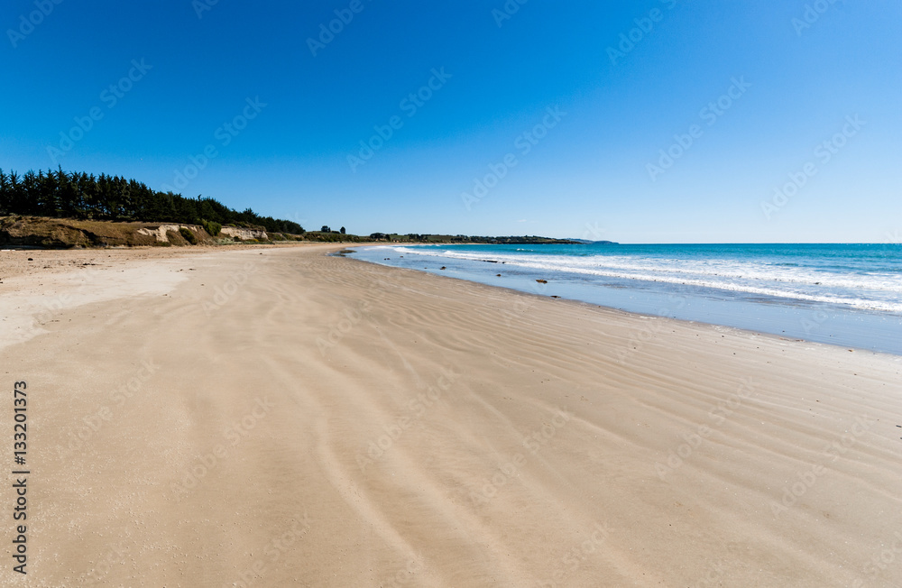Empty beach in New Zealand Empty beach in New Zealand