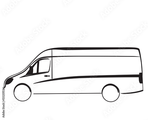 Car repair or delivery service label. Logo design template.