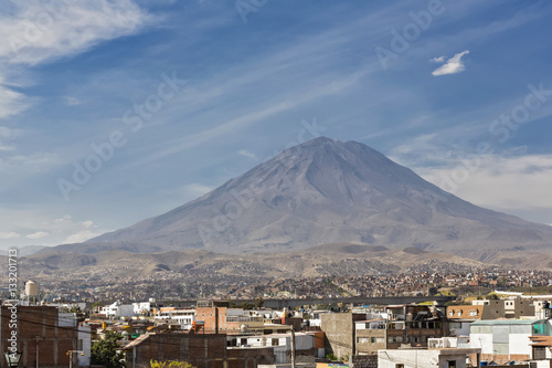 Peru, Arequipa, view from Mirador de Yanahuara to volcano Misti photo