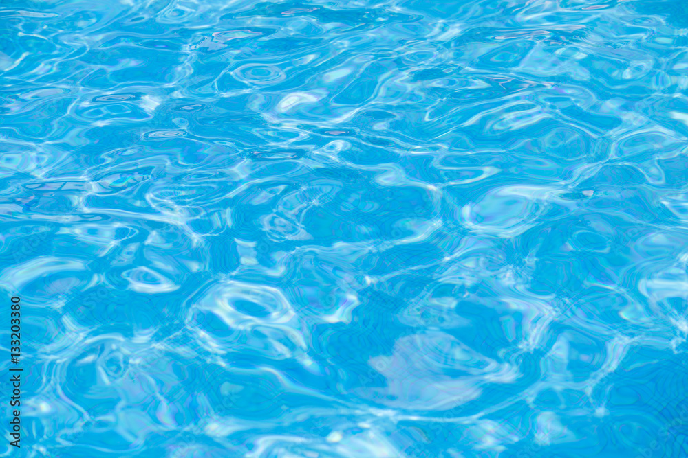 Clear blue water in pool