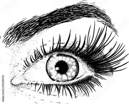 eyes of the young girl